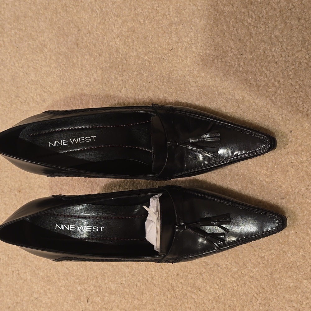 Nine West Black Tassel Heels
